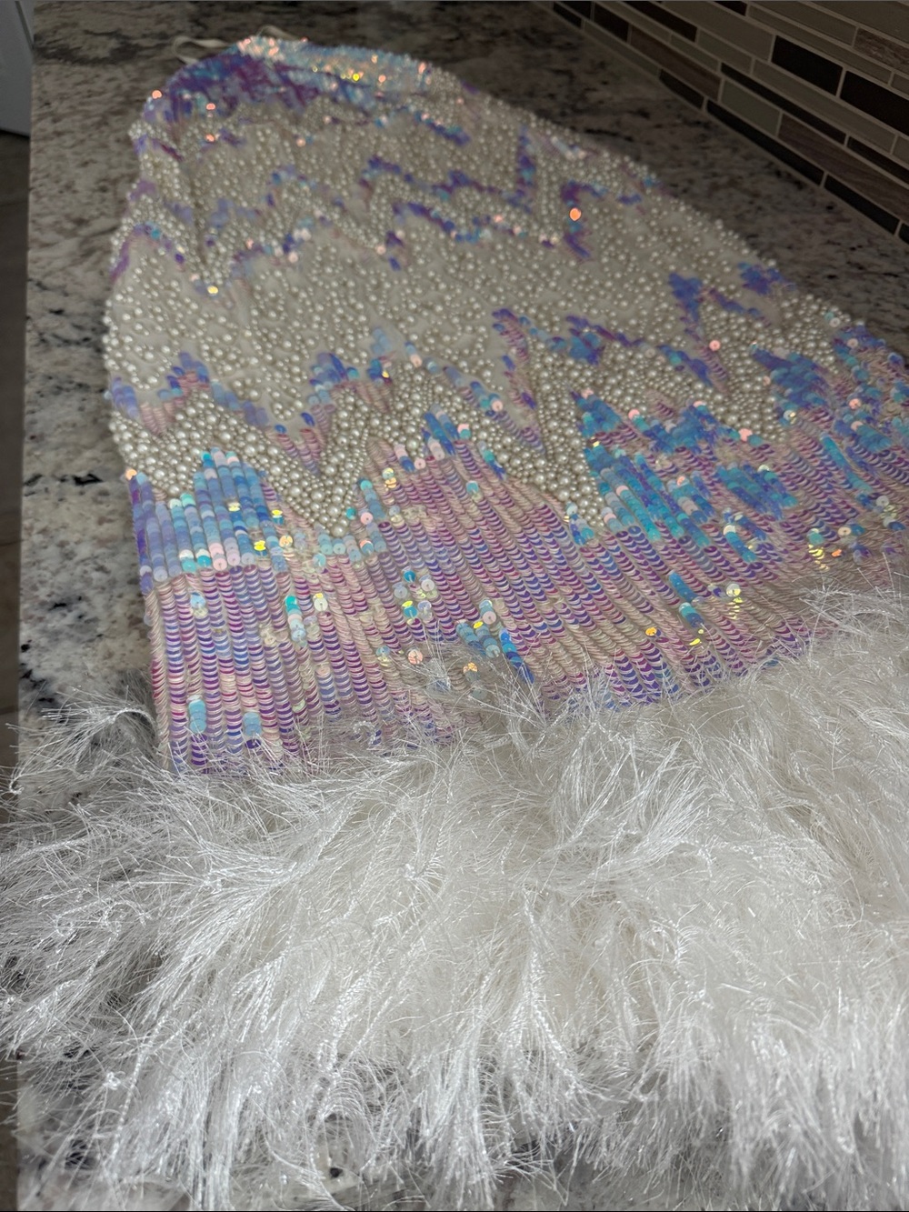 Sequin & Pearl party dress